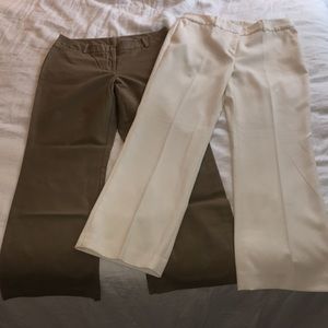 Women’s wide leg trousers khaki and cream size 14